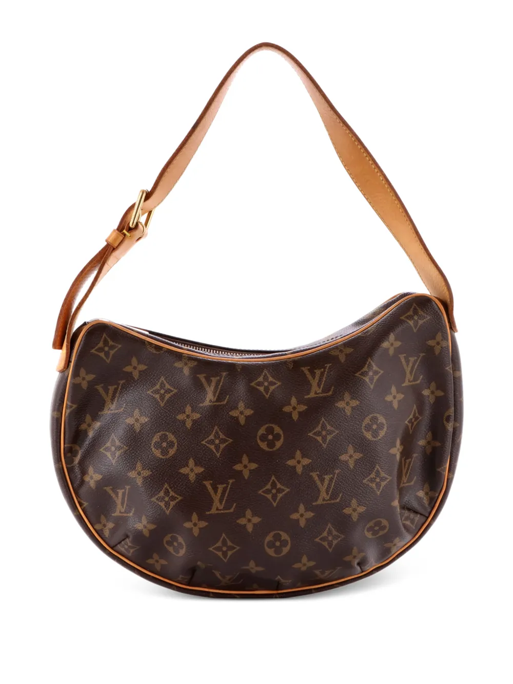 Louis Vuitton Pre-Owned Croissant Handbag Monogram Canvas MM hobo bag - Marrone