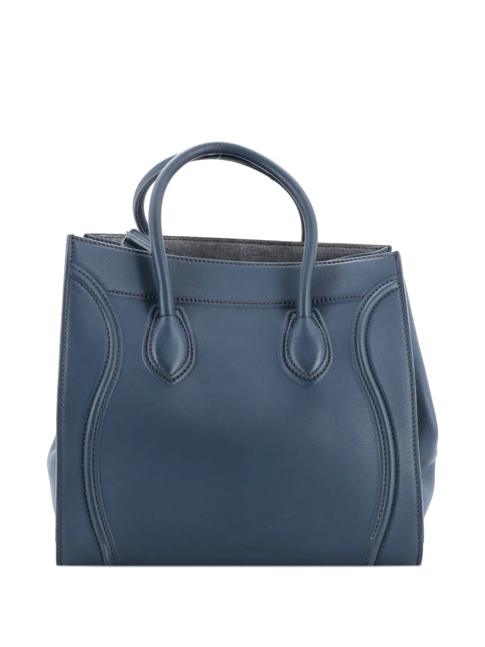 Pre-owned Celine Phantom Bag Smooth Leather Medium Tote Bag In Blue
