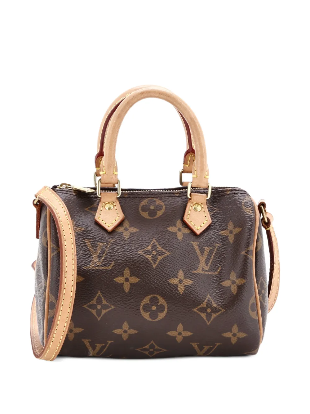 Louis Vuitton Pre-Owned Speedy Bandouliere Bag Monogram Canvas Nano crossbody bag - Marrone
