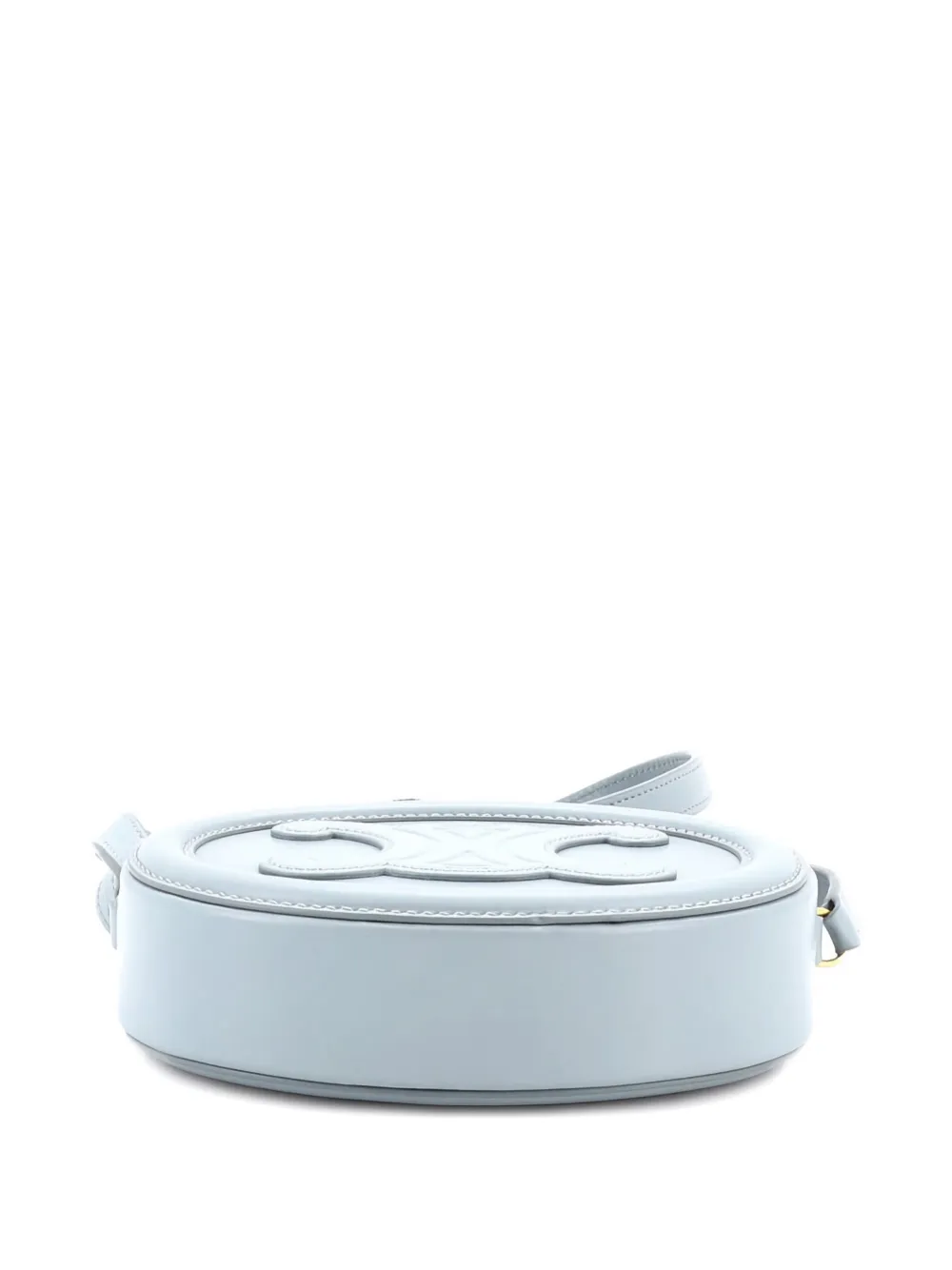 CELINE Pre-owned Triomphe Oval Leather Mini Crossbody Bag In Blue