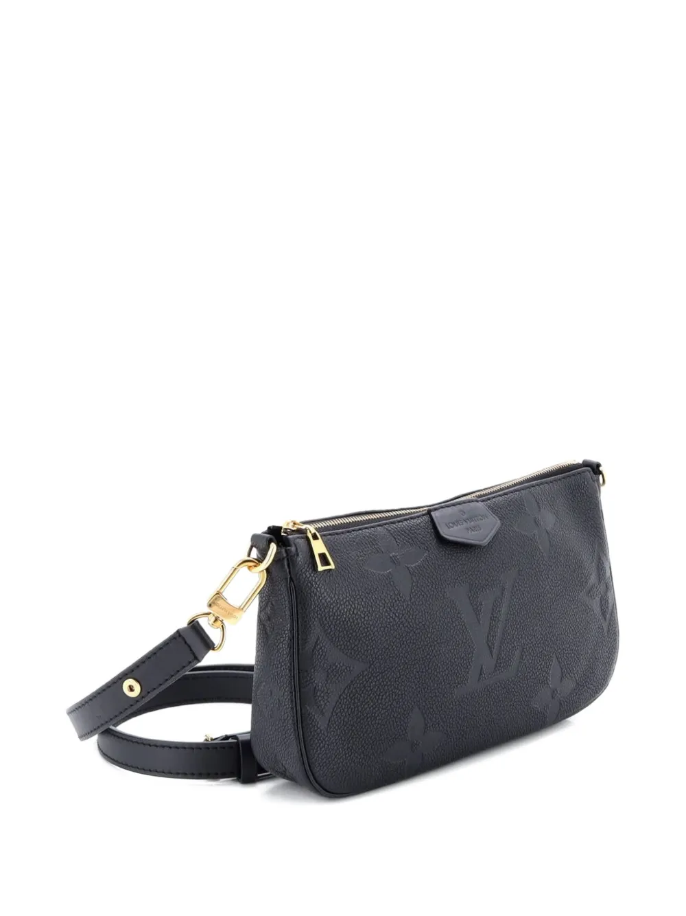  Louis Vuitton Pre-owned Borsa A Tracolla Multi Pochette Accessoires Monogram Giant In Pelle Empreinte - Nero 