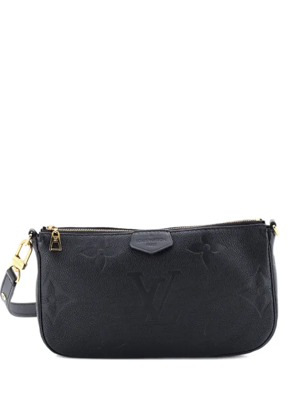 Louis Vuitton Pre-owned Multi Pochette Accessoires Monogram Empreinte Giant Crossbody Bag in Black