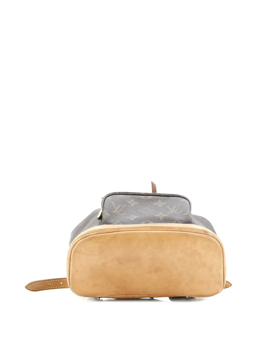 Pre-owned Louis Vuitton Vintage Montsouris Monogram Canvas Pm Backpack In Brown