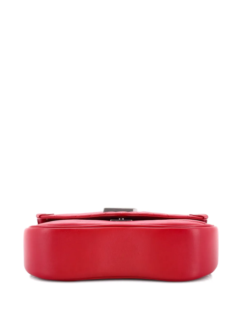 Pre-owned Louis Vuitton New Wave Chain Bag Quilted Leather Mm Crossbody Bag In Red