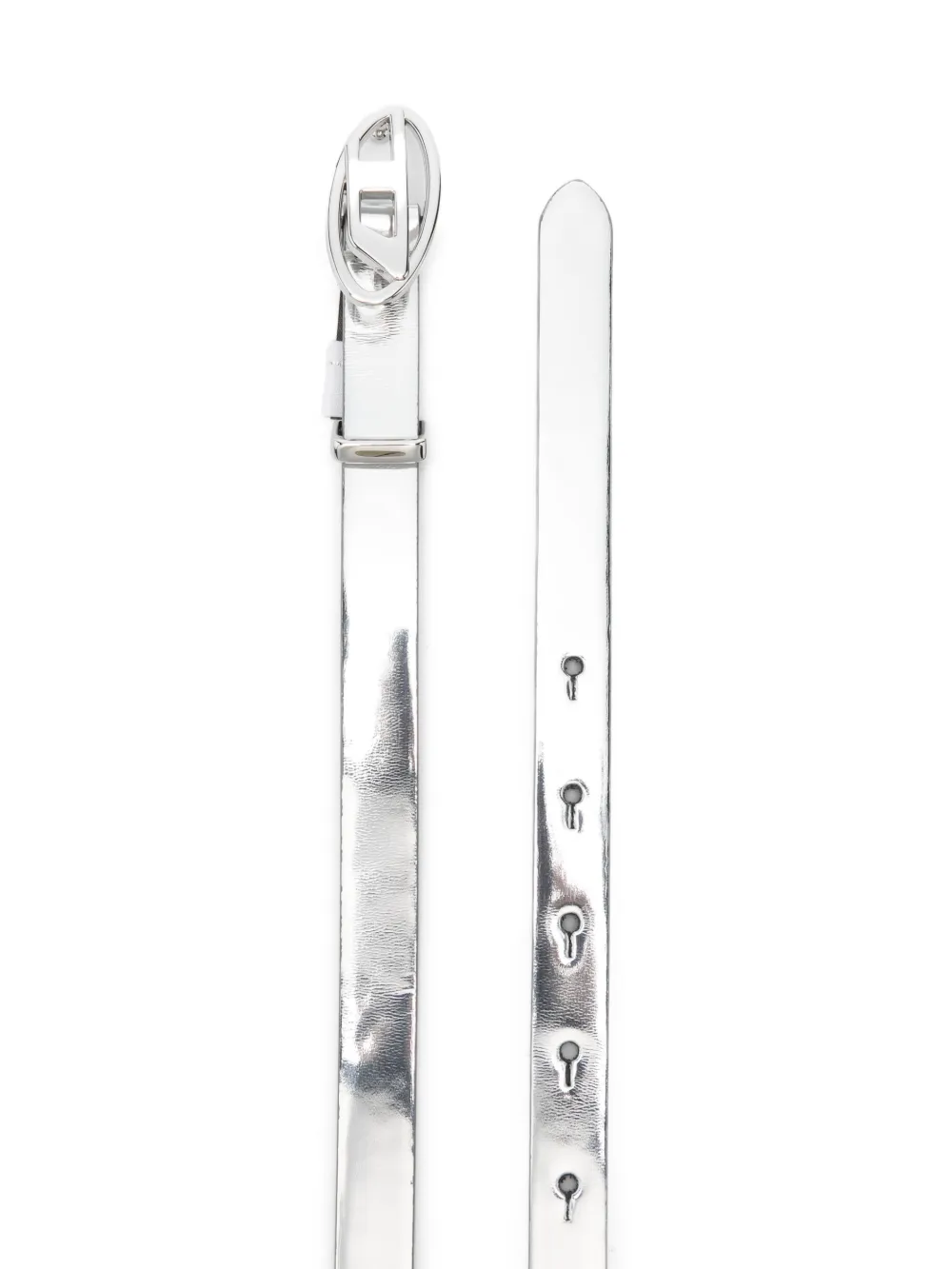 Diesel Riem met logogesp - Zilver