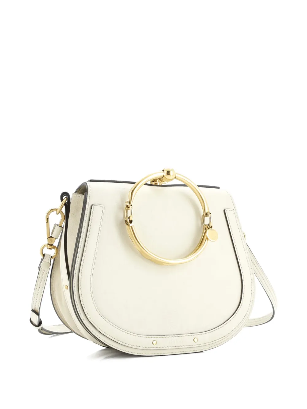 Pre-owned Chloé Nile Leather Medium Crossbody Bag In Neutral