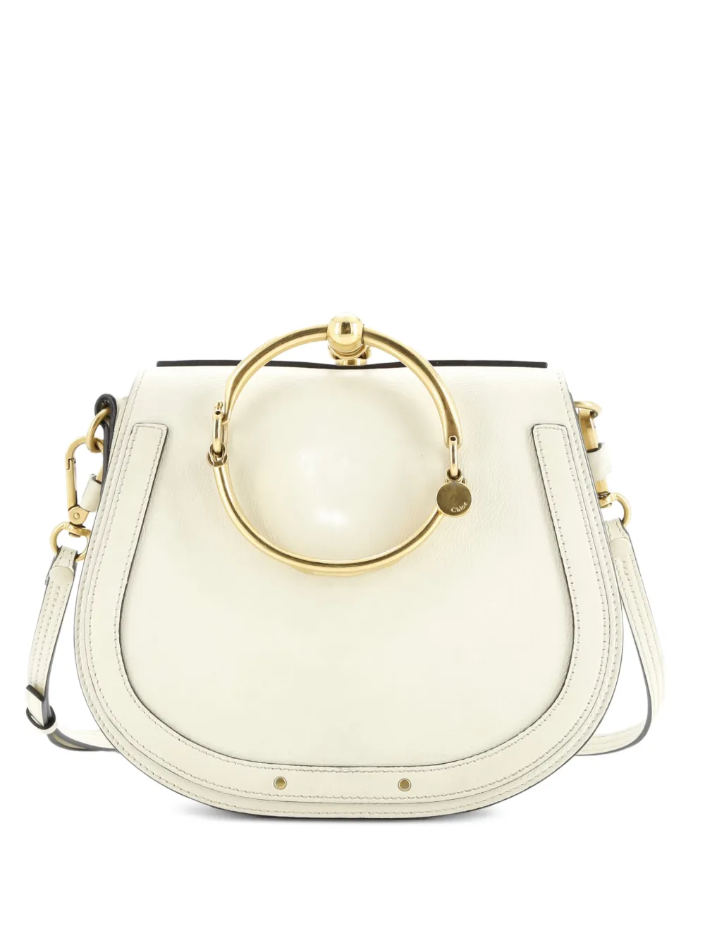 Chloé Pre-Owned Nile Leather Medium crossbody bag - Toni neutri