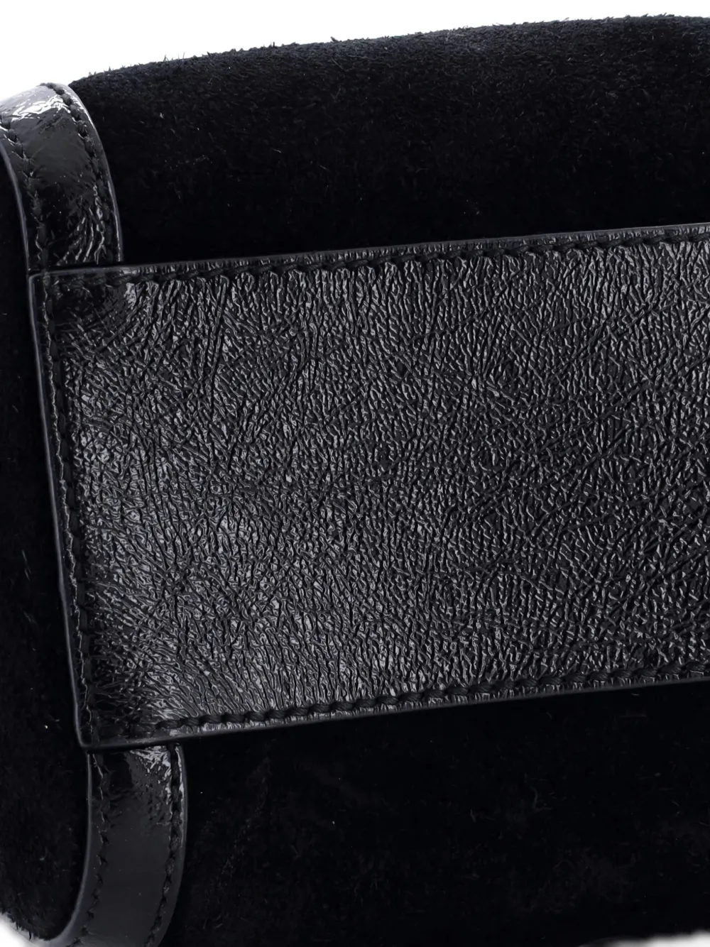 GUCCI Pre-owned Ophidia Boston Bag Suede Medium Satchel In Black