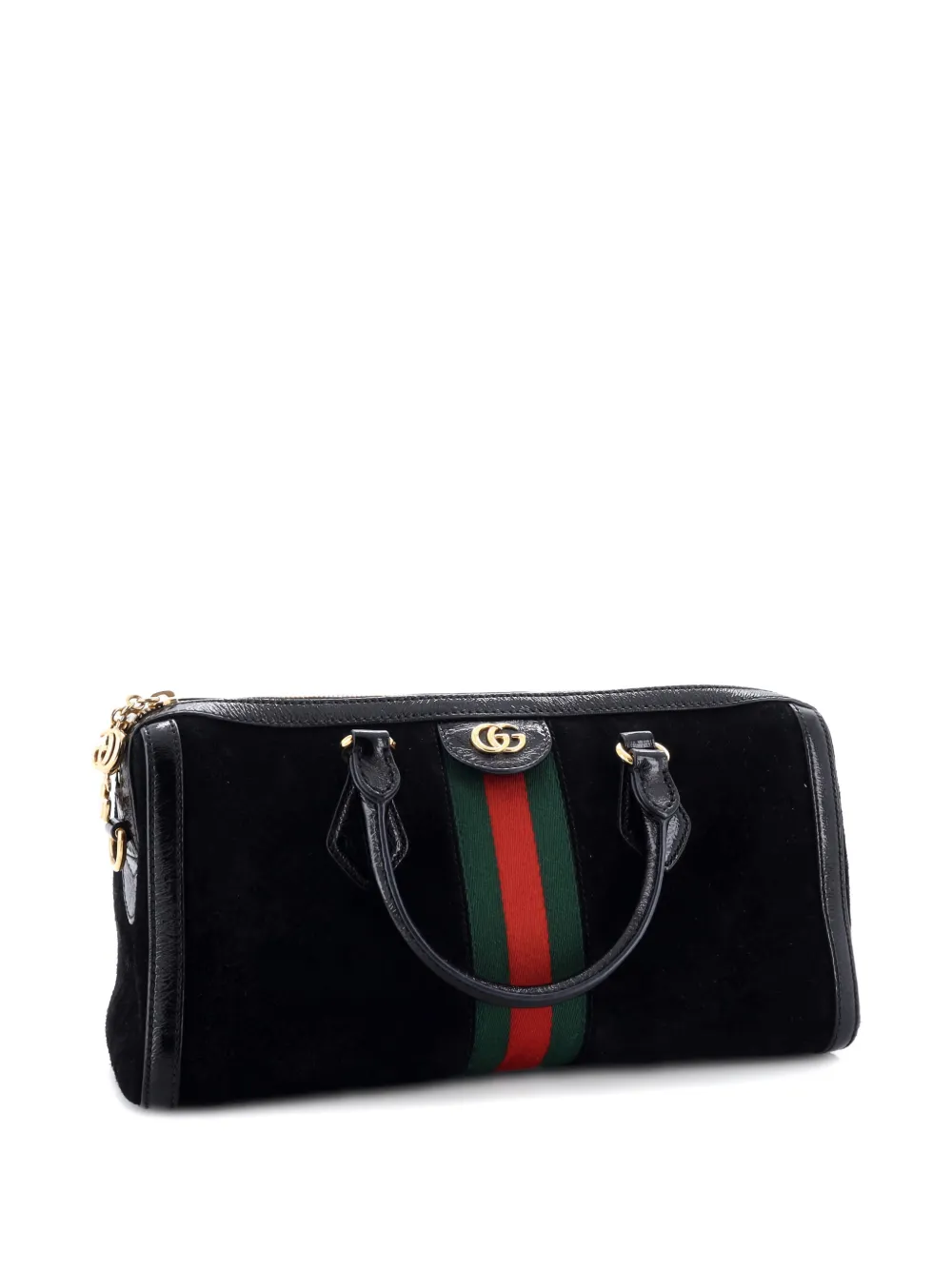 Gucci Pre-Owned Ophidia Boston Bag Suede Medium satchel - Nero