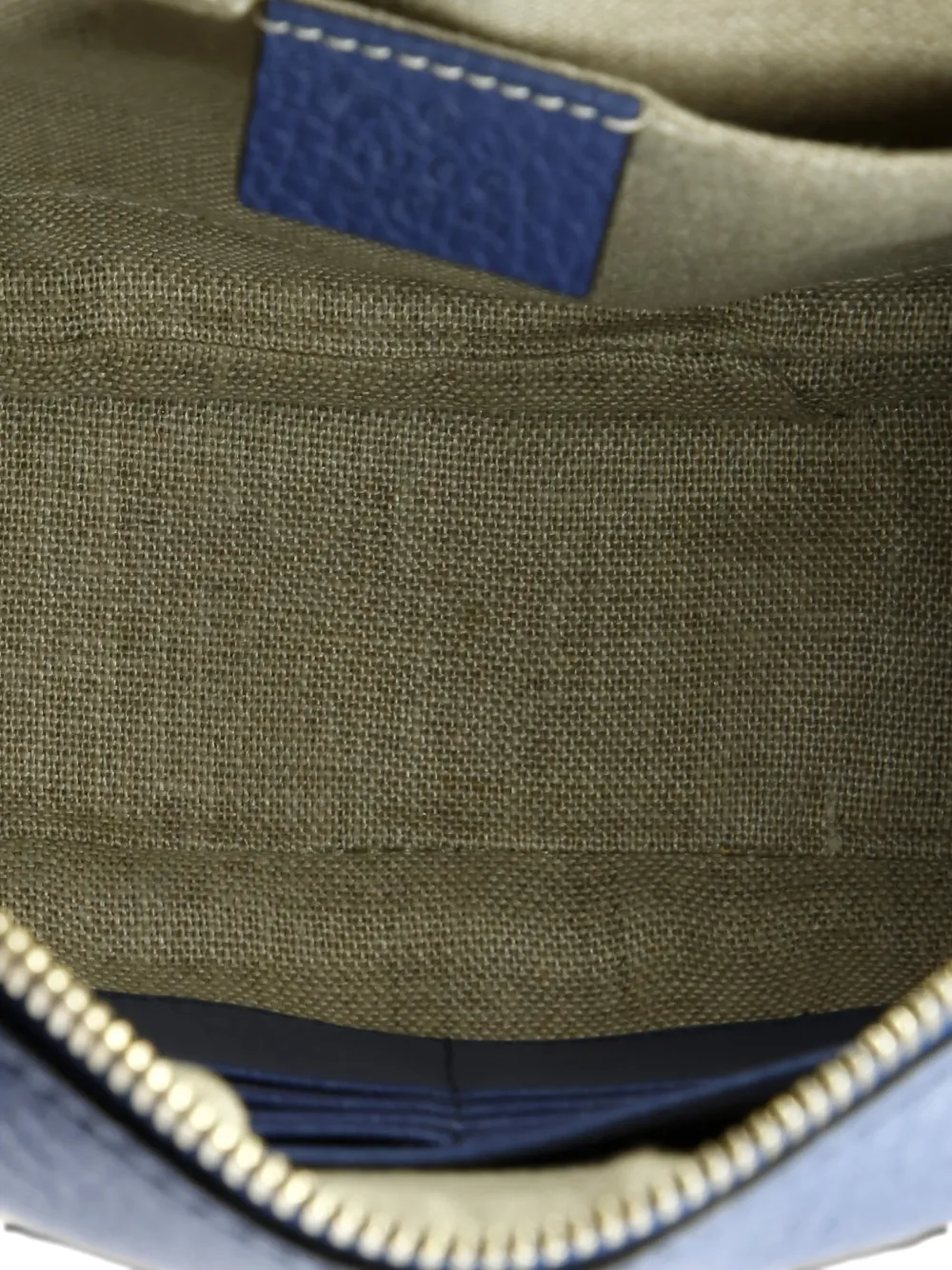 GUCCI Pre-owned Bree Disco Gg Canvas With Leather Mini Crossbody Bag In Blue