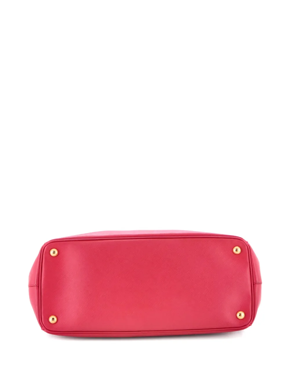 PRADA Pre-owned Double Zip Lux Saffiano Leather Medium Tote Bag In Pink