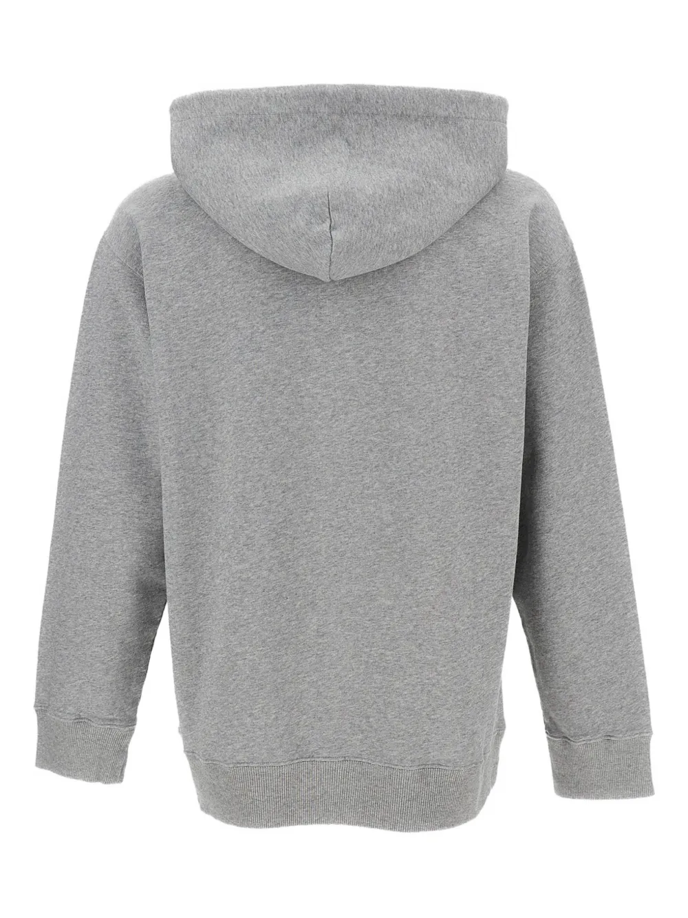 MM6 Maison Margiela Hoodie met geribbelde afwerking en voorzak Grijs
