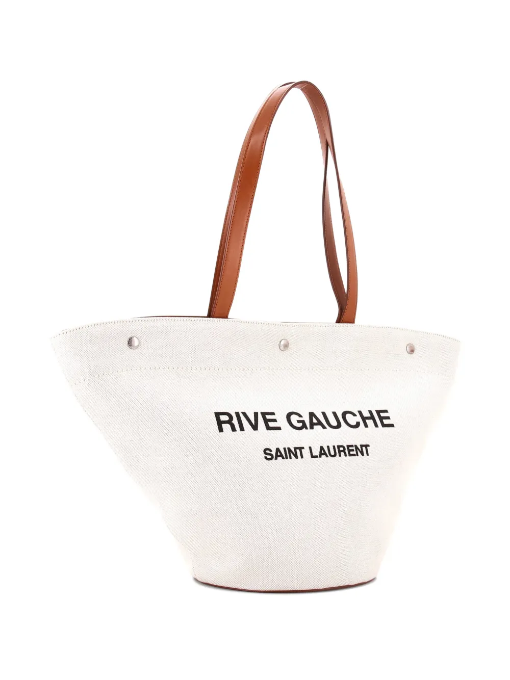 Saint Laurent Pre-Owned Rive Gauche Trapezoid Tote Canvas bucket bag | Pre-Owned | Image 2