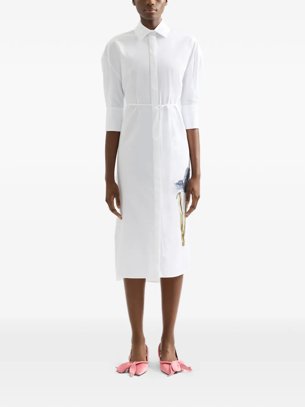 Tulip-Embroidered Dress