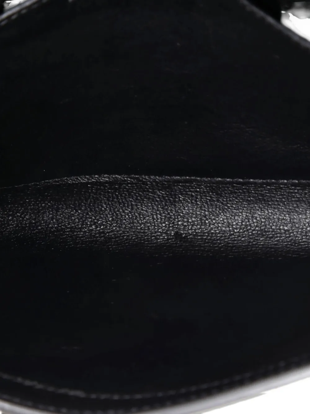 Pre-owned Saint Laurent Uptown Chain Wallet Leather Crossbody Bag In Black