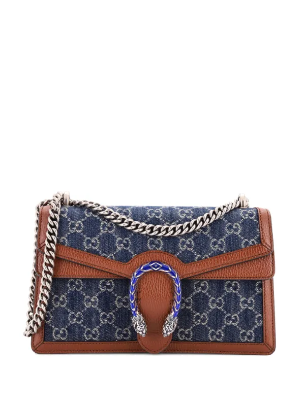 Gucci Pre-Owned ディオニュソス GG デニム スモール ショルダーバッグ