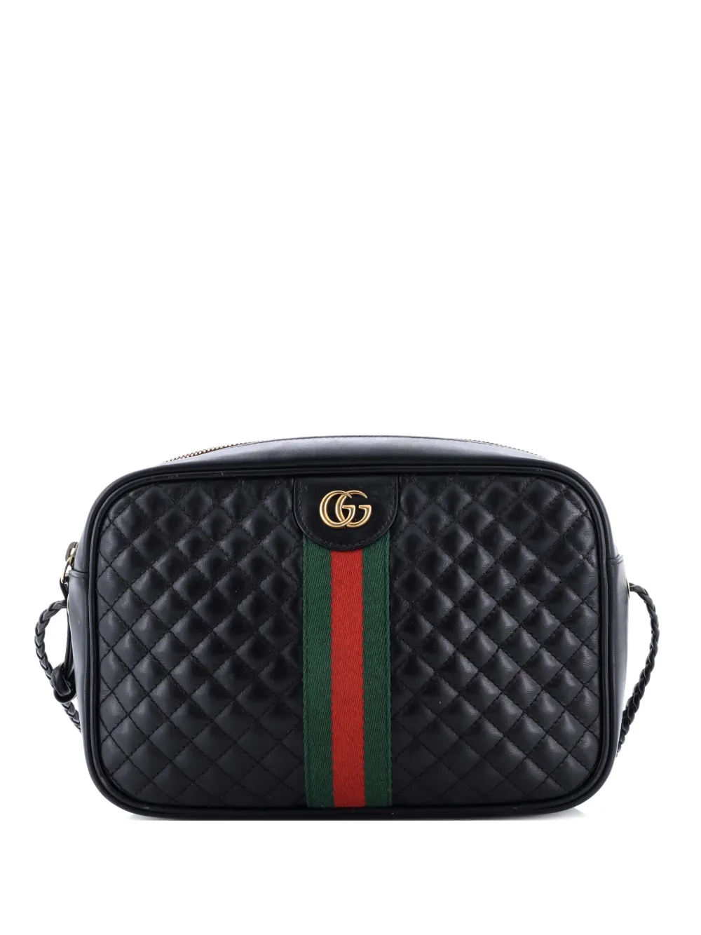 Click to view more detailed imagery on our partner's website Pre-owned Gucci Trapuntata Camera Bag Quilted Leather Small Crossbody Bag In Black