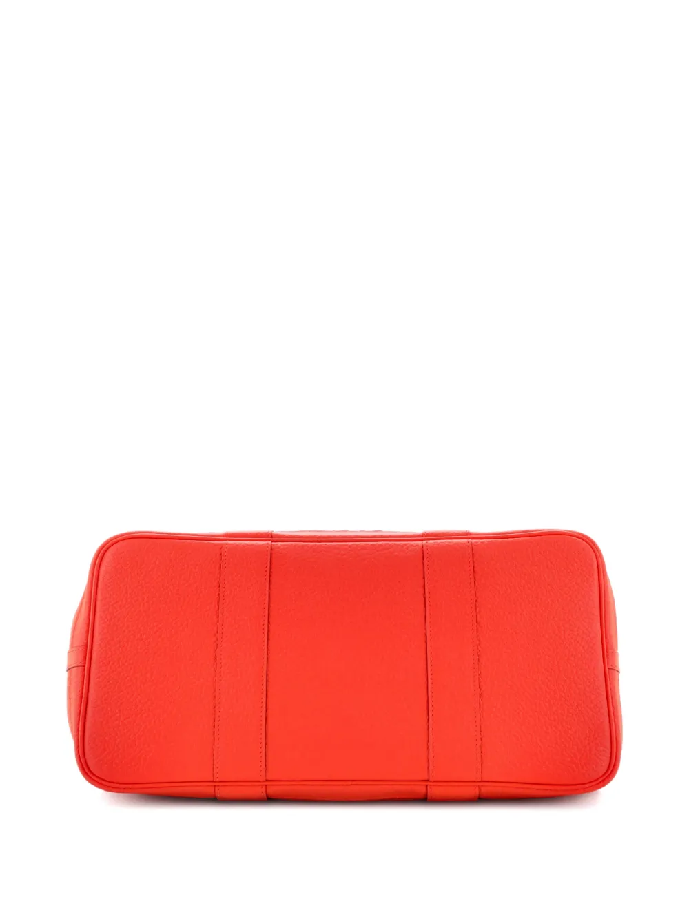 Pre-owned Hermes Garden Party Tote Leather With Printed Interior 36 Satchel In Orange