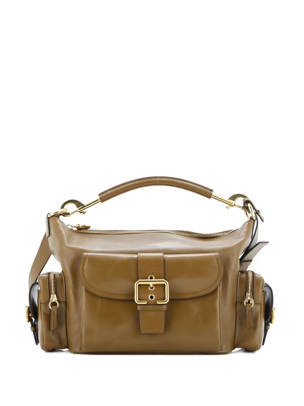 Pre-owned Chloé Camera Leather Medium Shoulder Bag In Brown