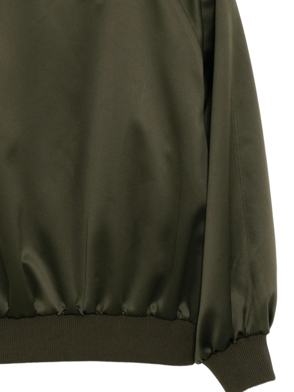  Cynthia Rowley Satin Bomber Jacket - Green 