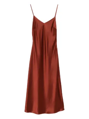 anine bing red dress Zadig gathered crepe maxi dress - burgundy