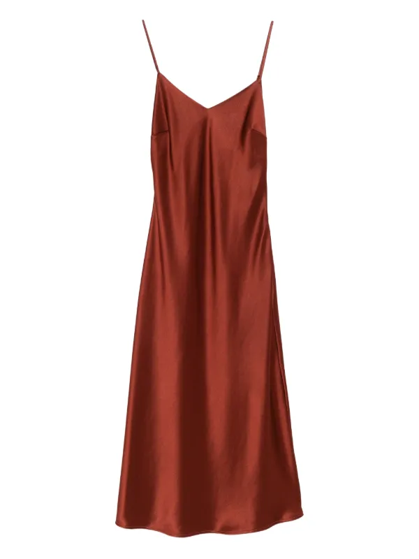Cynthia Rowley Satin Dress | Brown | FARFETCH AZ