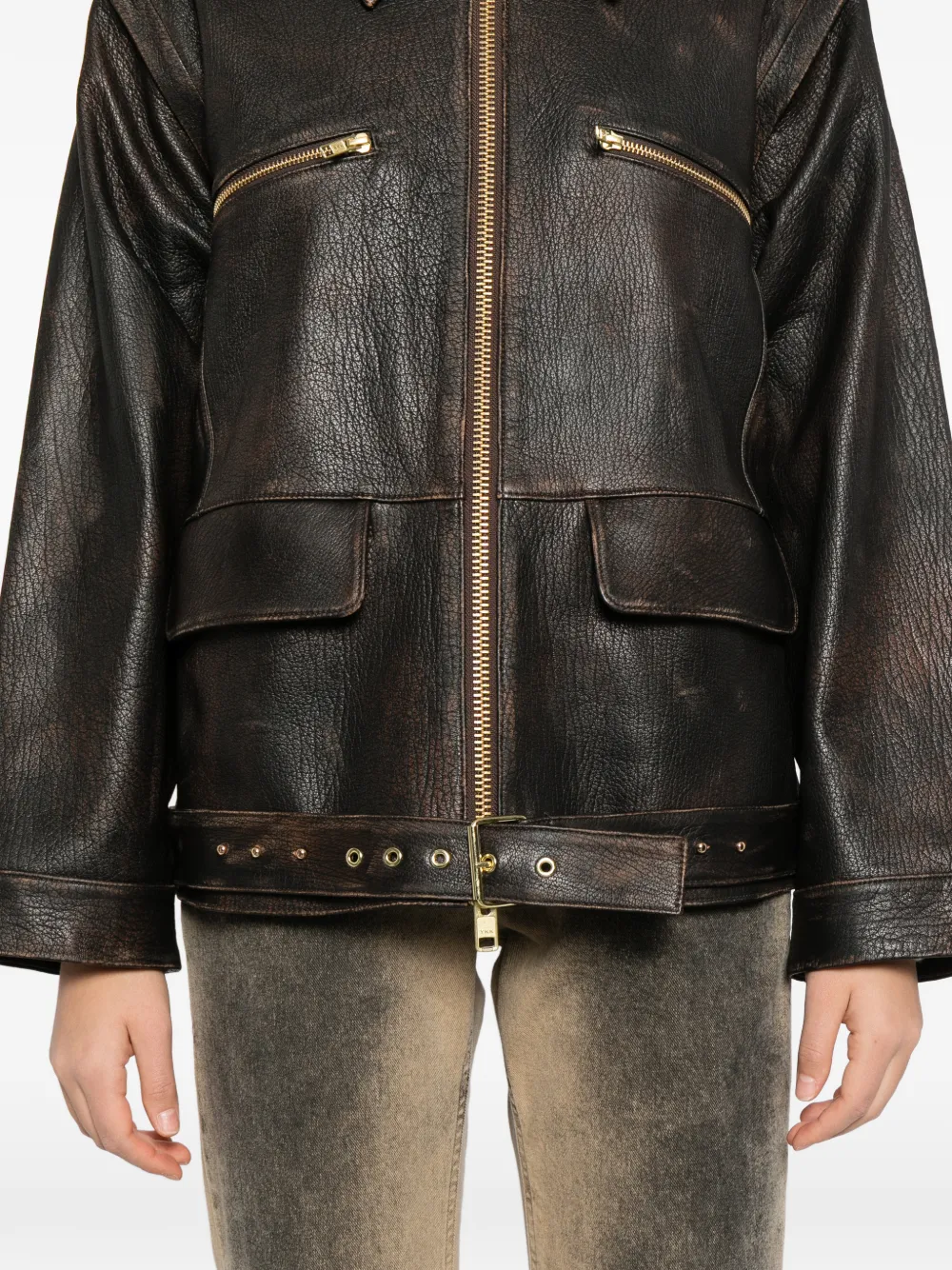 Cynthia Rowley Leren jack Bruin