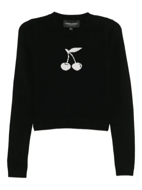 Cynthia Rowley suéter corto en intarsia