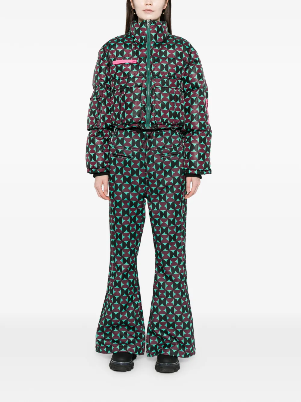  Cynthia Rowley Art Nouveau Ski Jacket - Green 