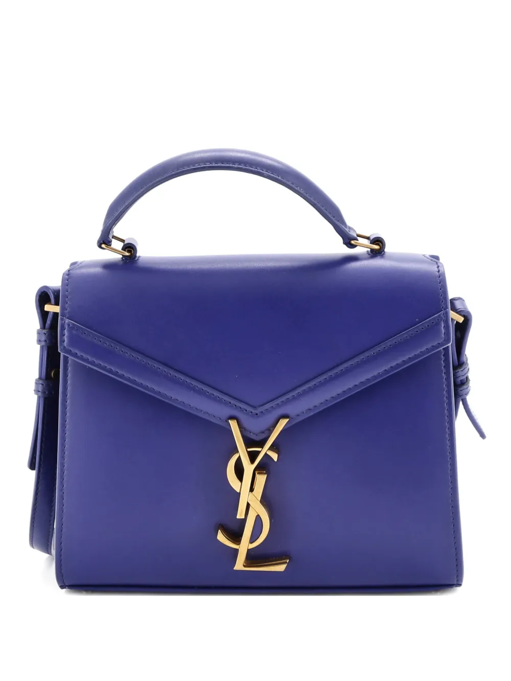 Saint Laurent Pre-Owned Cassandra Top Handle Bag Leather Mini shoulder bag - Blu