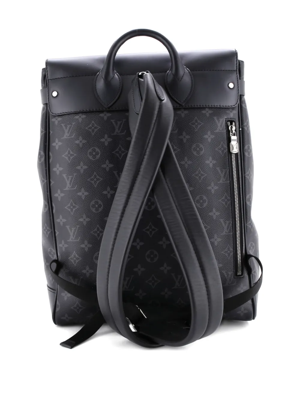 Click to view more detailed imagery on our partner's website Pre-owned Louis Vuitton Steamer Monogram Eclipse Canvas Backpack In Black