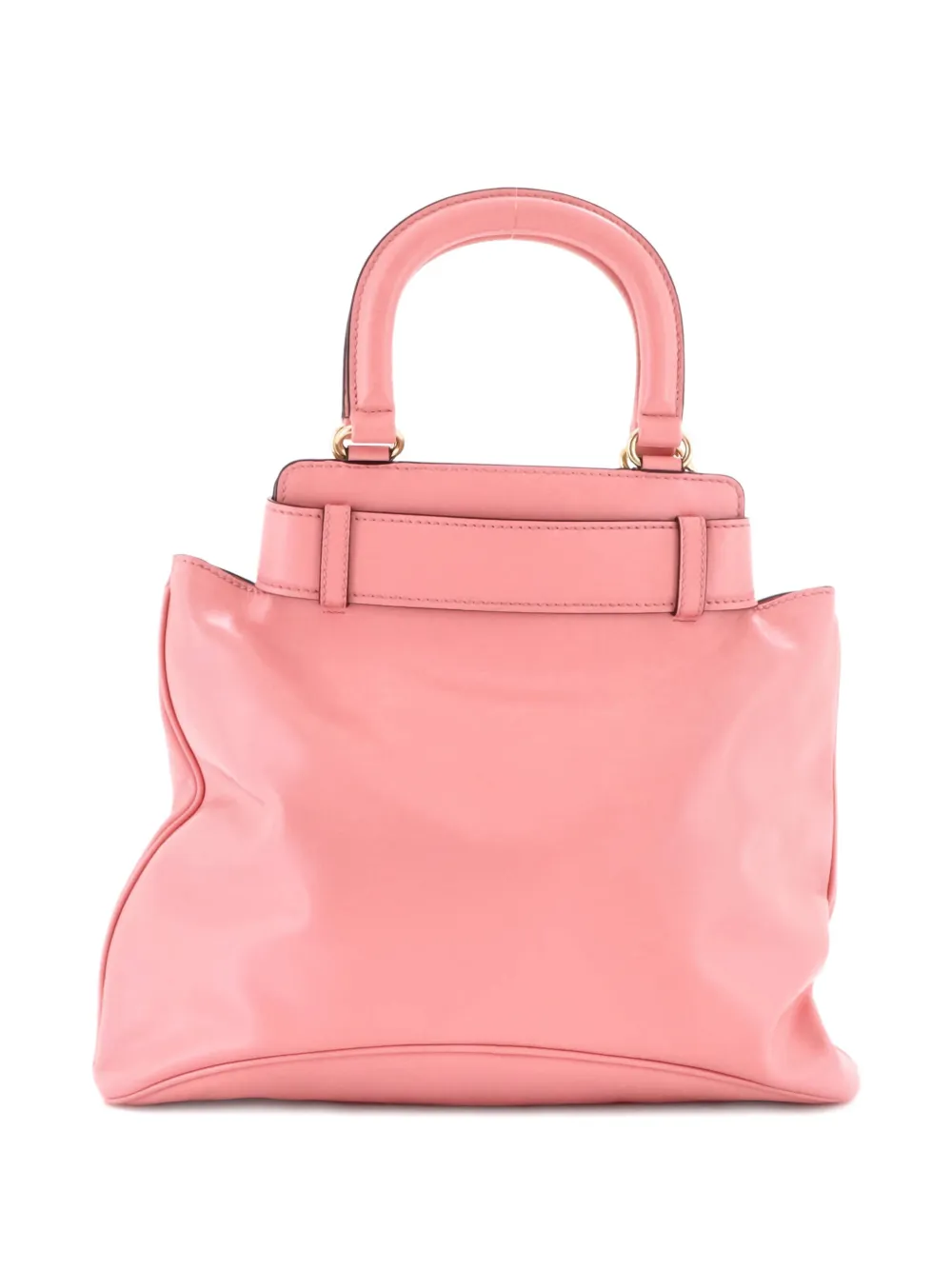 PRADA Pre-owned Carey Leather Medium Tote Bag In Pink