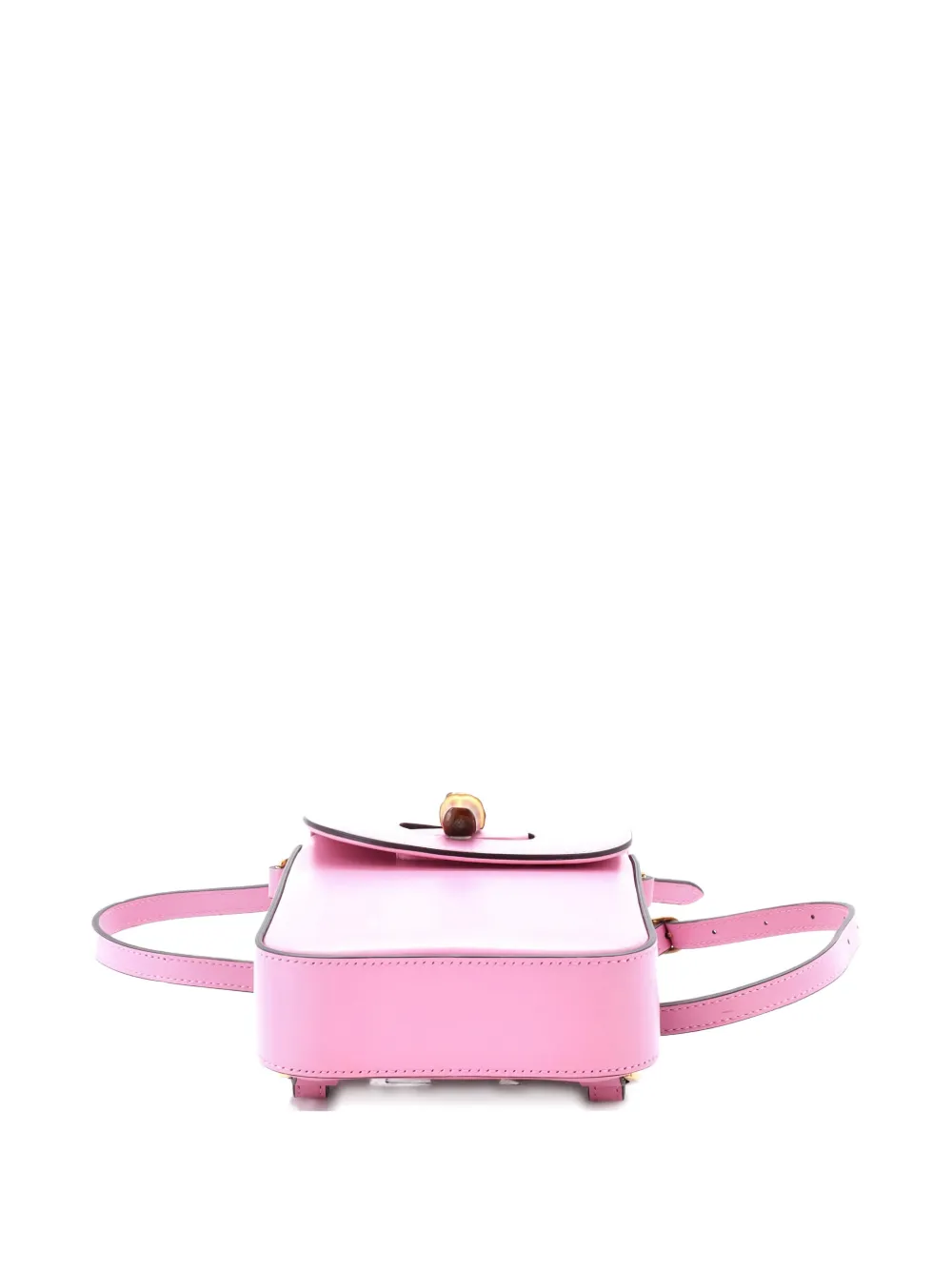 GUCCI Pre-owned Bamboo Top Handle Leather Mini Backpack In Pink