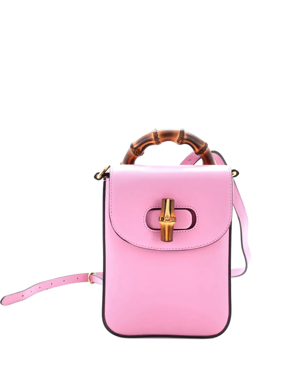 Gucci Pre-Owned Bamboo Top Handle Leather Mini backpack - Rosa