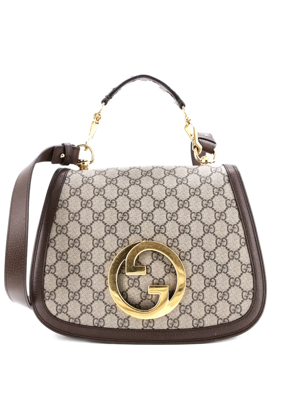 Gucci Pre-Owned Blondie NM Top Handle Bag GG Coated Canvas Medium satchel - Marrone