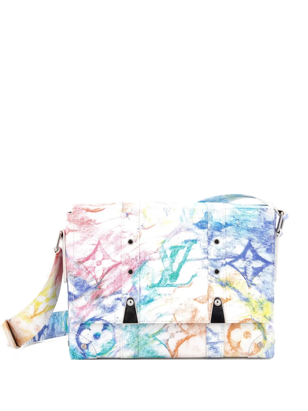 Click to view more detailed imagery on our partner's website Pre-owned Louis Vuitton Trunk Messenger Bag Limited Edition Monogram Pastel Multicolor Crossbody Bag
