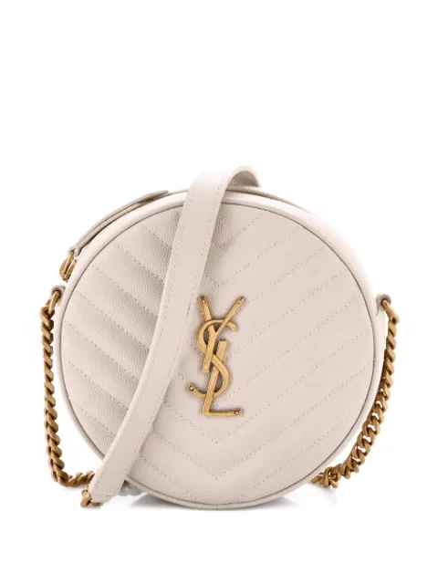 Saint Laurent Pre-Owned Vinyle Round Camera Bag Matelasse Chevron Leather crossbody bag