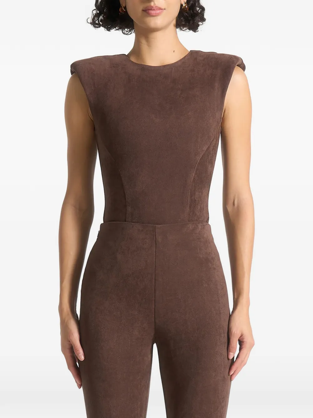 Manière De Voir Jumpsuit met wijde schouders Bruin
