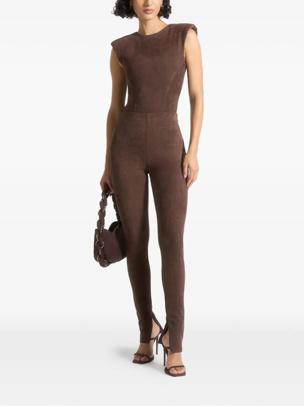 Manière De Voir Jumpsuit met wijde schouders Bruin