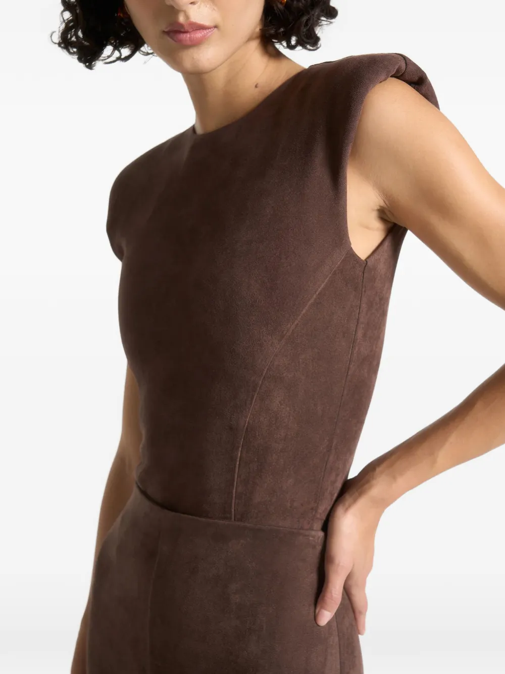 Manière De Voir Jumpsuit met wijde schouders Bruin