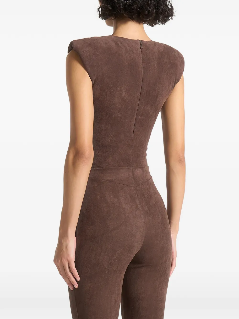 Manière De Voir Jumpsuit met wijde schouders Bruin
