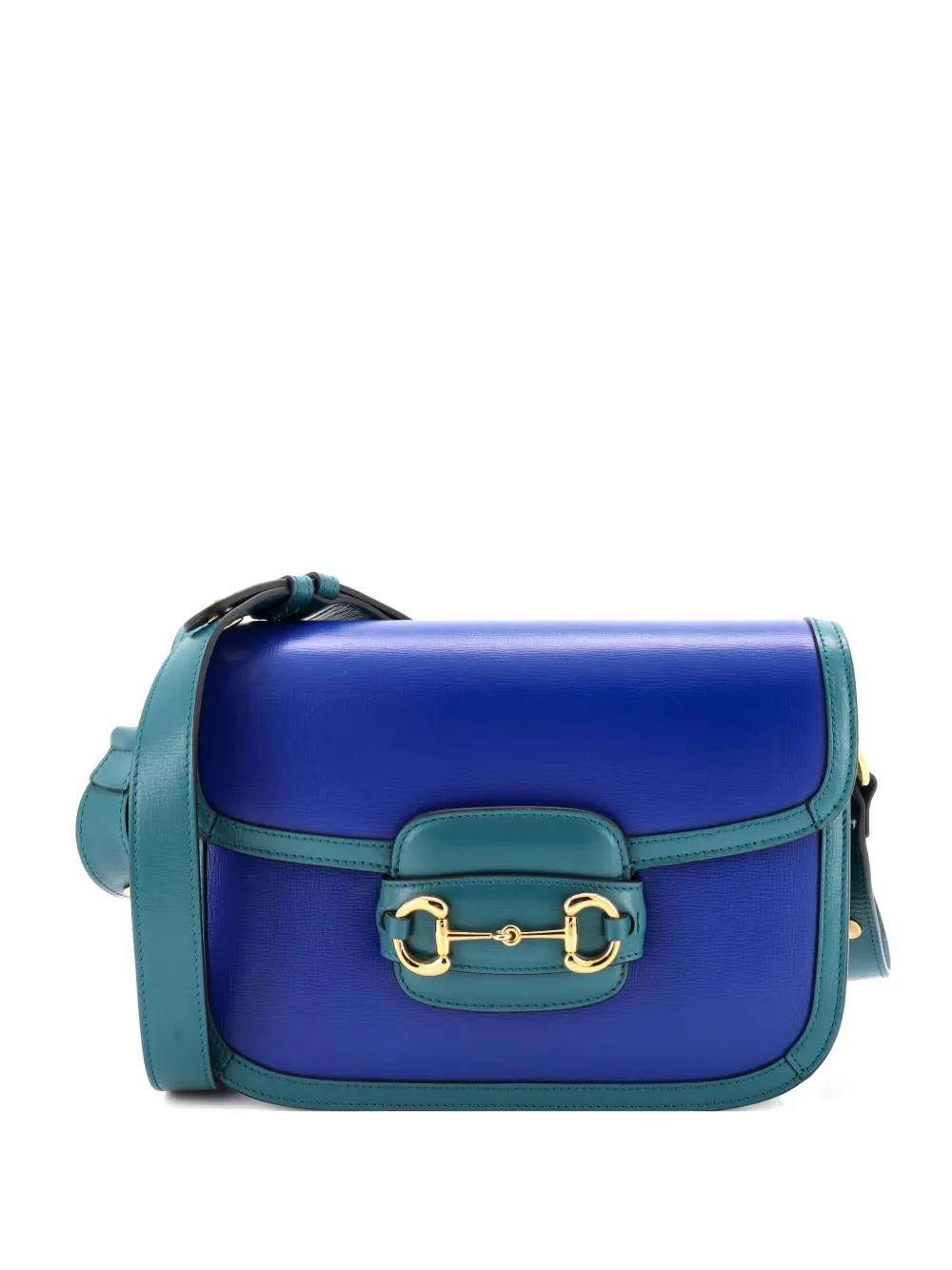 Gucci Pre-Owned Horsebit 1955 Leather Small shoulder bag - Blu