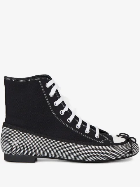 Marco De Vincenzo crystal-embellished lace-up sneakers 