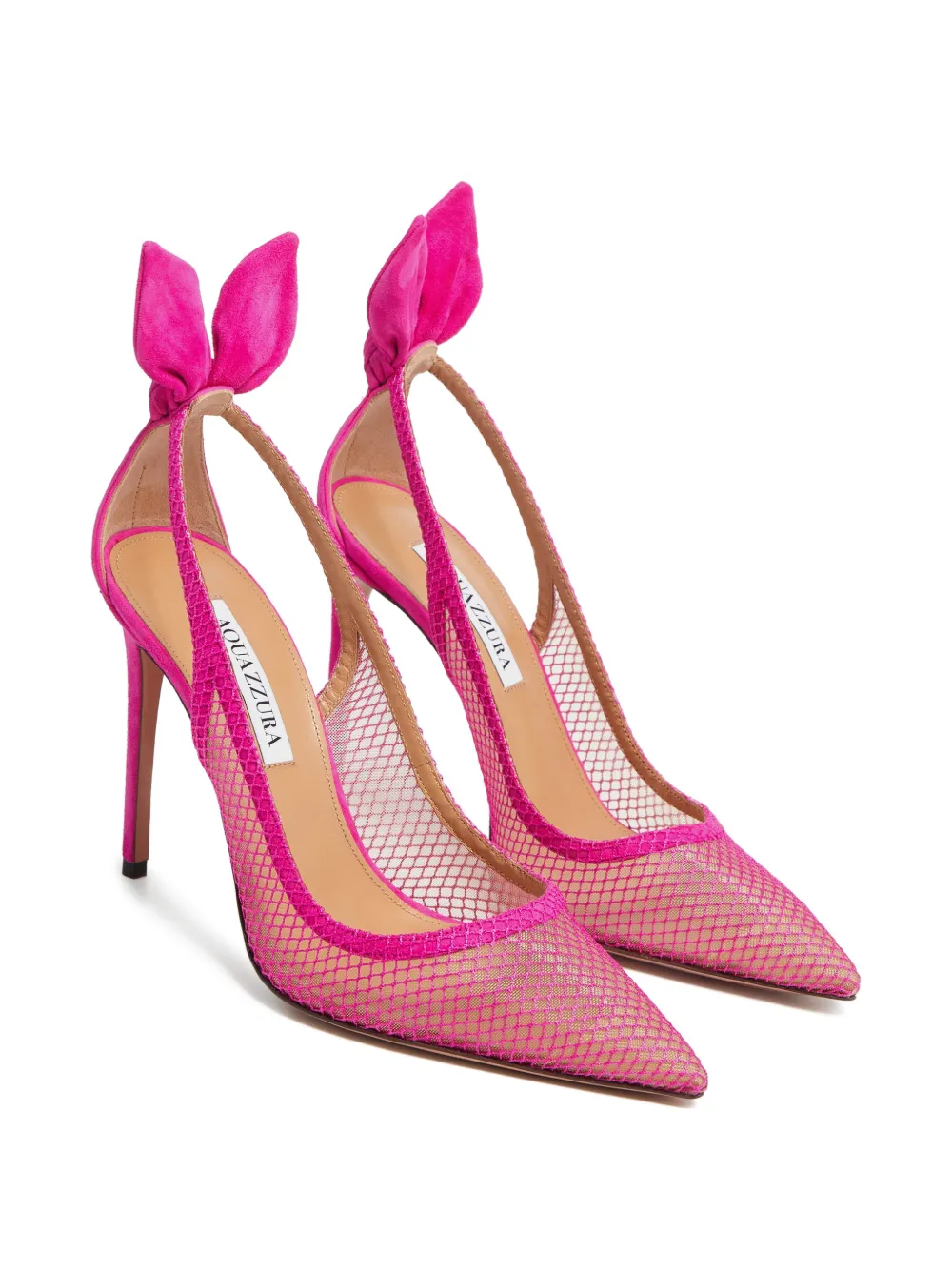 Aquazzura 105 mm pumps met strik-detail Roze