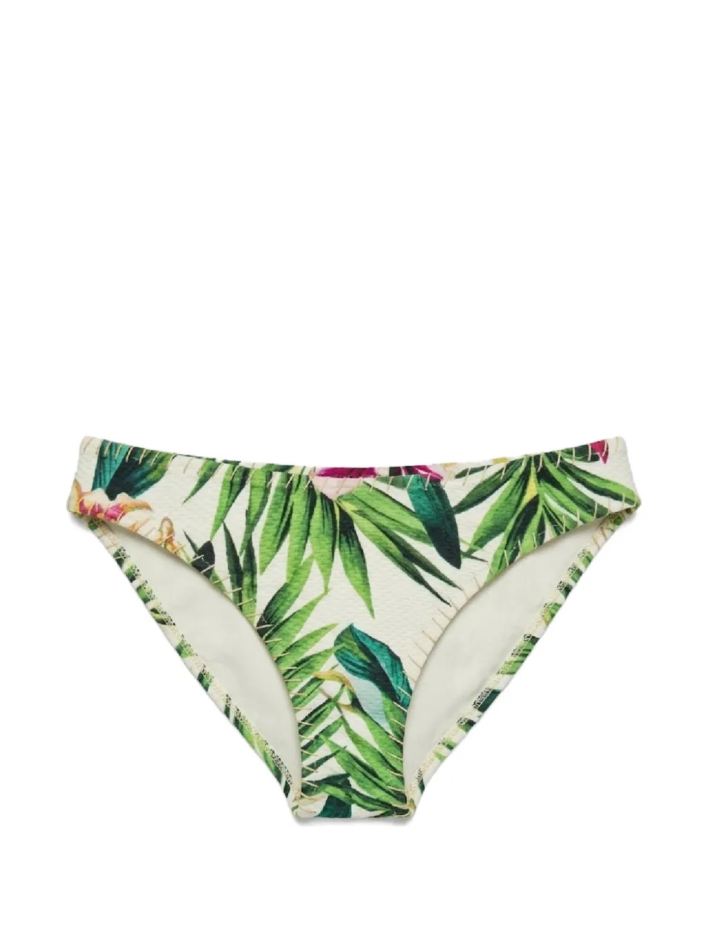 Del Maar tropical-print crochet-knit bikini bottoms - Grün
