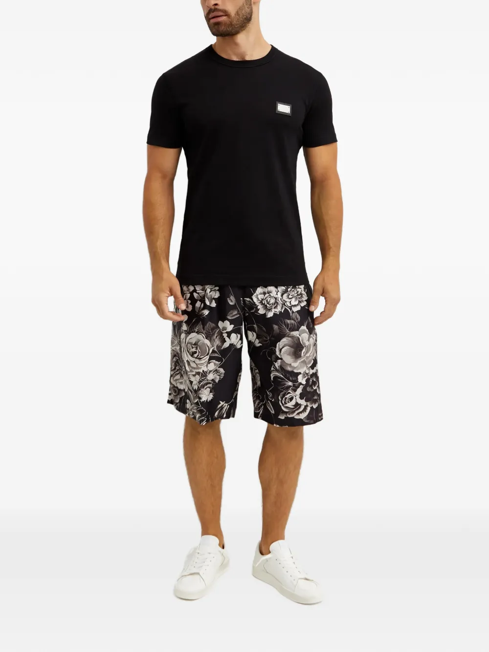 Dolce & Gabbana logo-plaque T-Shirt - Zwart