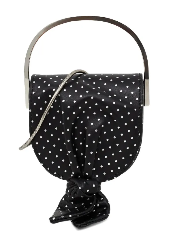 Aquazzura Micro Bow Tie Tote Bag in Black