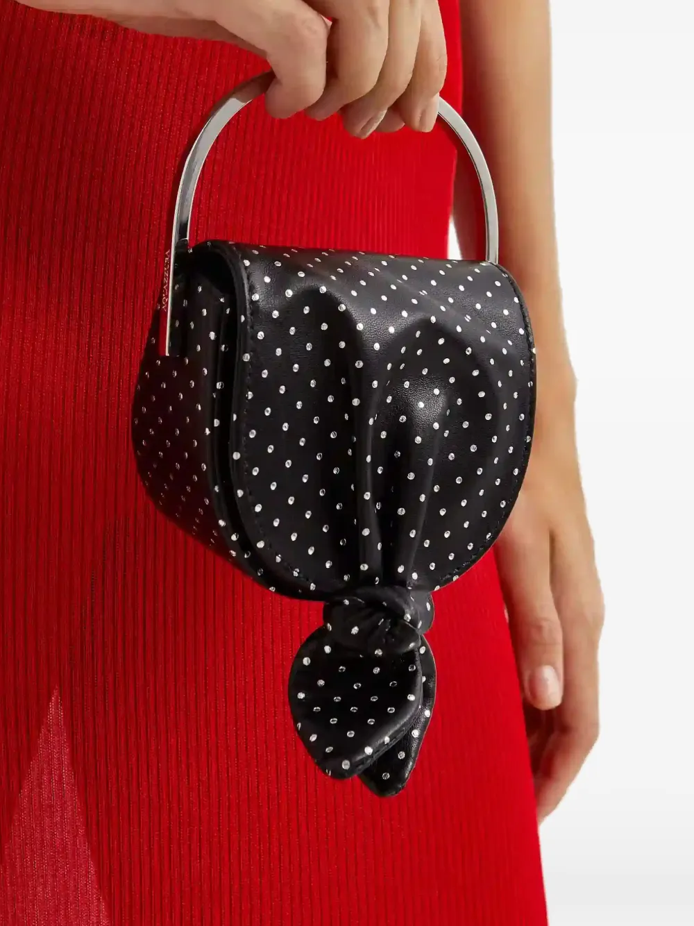 Aquazzura Bow kleine shopper Zwart