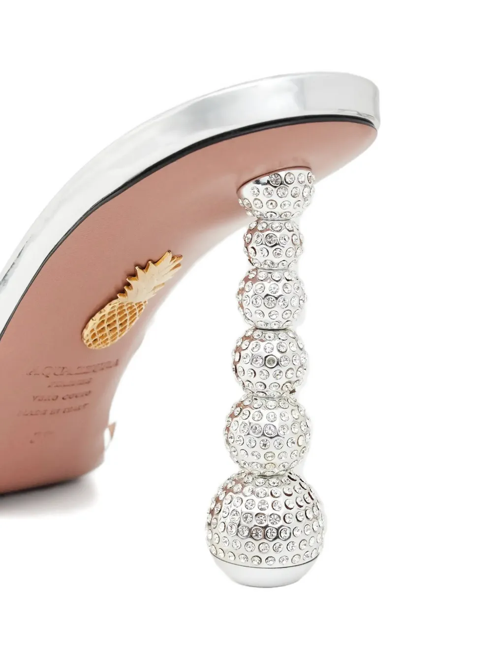 Aquazzura Yes Baby Crystal-embellished Heeled Sandals In Animal Print