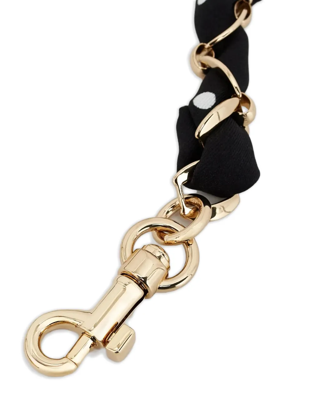 Dolce & Gabbana Polka Dot Chain Bag Strap In Black